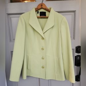 Carlisle Light Pale Green 100% Wool Pea Coat Size 12 Designer Coat